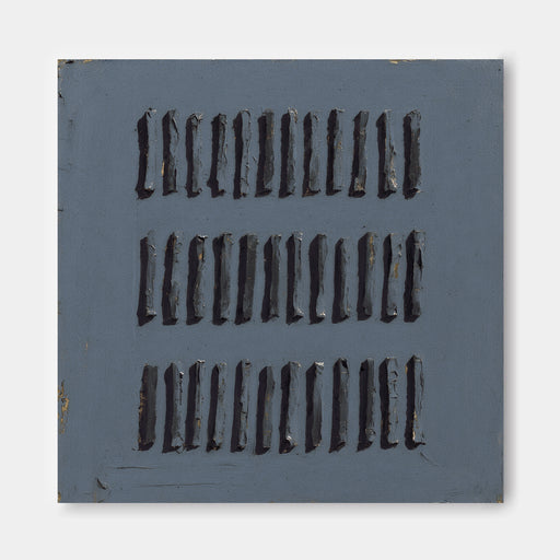 The image is a square with a series of vertical lines arranged in a grid-like pattern.