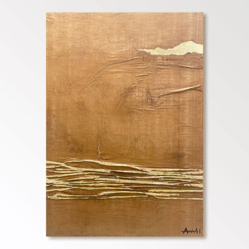 Abstrakt maleri "Olas de Recuerdos"