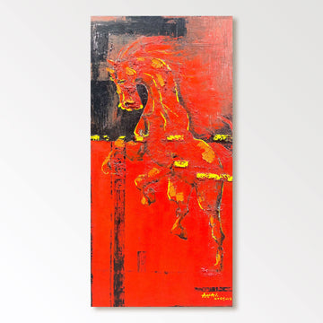 Abstract Painting "R?dhetens Kraft"