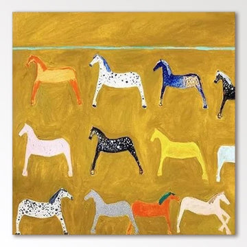 Abstrakt maleri "Âmes Sauvages"