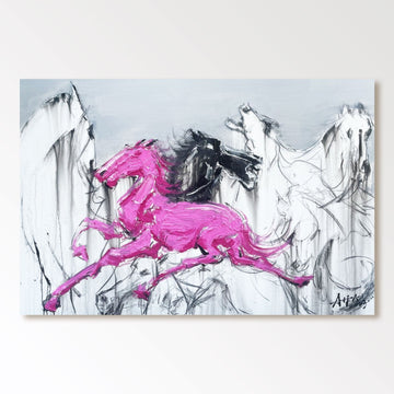 Abstract Painting "Bežící Kůňové Sny"