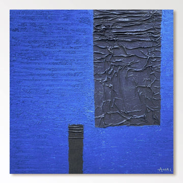 Abstract Painting "Blå och Mörker”