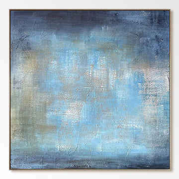 Abstrakt maleri "Brume d'Azur"