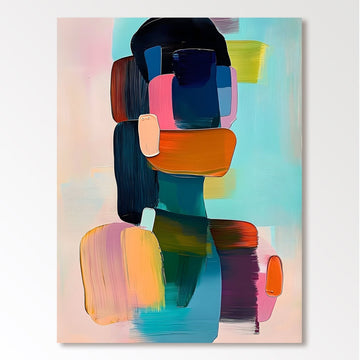 Abstrakt maleri "Composición Colorida"