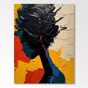 Abstrakt maleri "Contraste de Silueta"