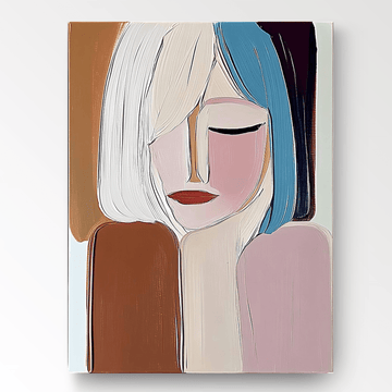Abstrakt maleri "Mélodie Silencieuse"