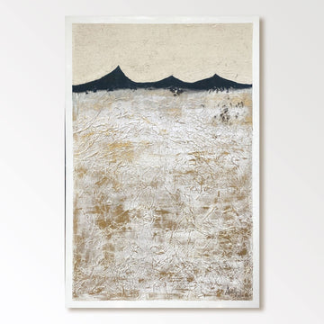 Abstrakt maleri "Montañas Silenciadas"