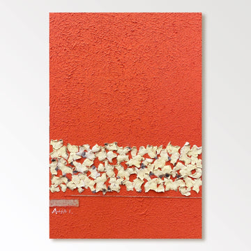 Abstract Painting "Röd och Skärvor”
