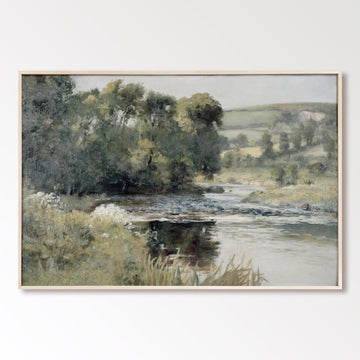 Abstrakt maleri "Ruststroom"