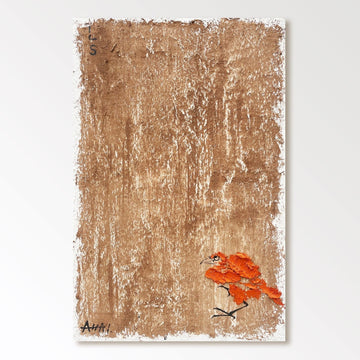 Abstract Painting "Samotny Oranż”