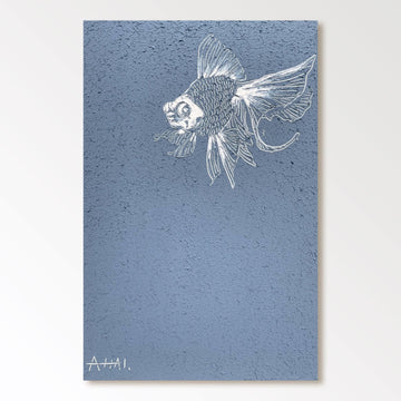 Abstract Painting "Samotny Ryba”