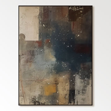 Abstrakt maleri "Stille geometri"