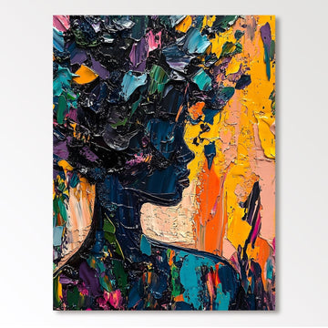 Abstrakt maleri "Silueta Colorida"