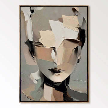 Abstrakt maleri "Visage Fragmenté"