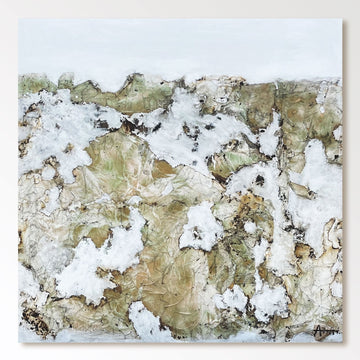 Abstract Painting "Ziemia Pod Sniegiem”