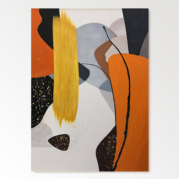 Abstract Plaster Painting "Dancing Hues"