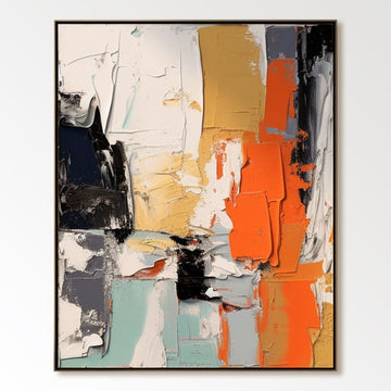 Abstract Plaster Painting "Layers of Perception"