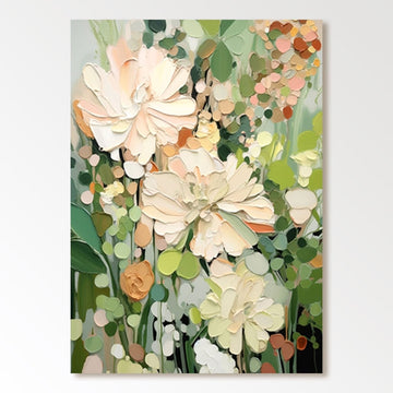 Farverigt maleri "Blomstrende serenade"