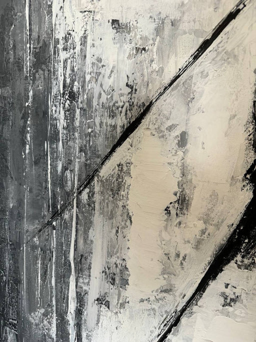 Abstrakt Figurativ Kunst Elegant Samtidsindretning Menneskelig Forbindelse Maleri Moderne Sort-hvid Kunst Abstrakt Minimalistisk Maleri