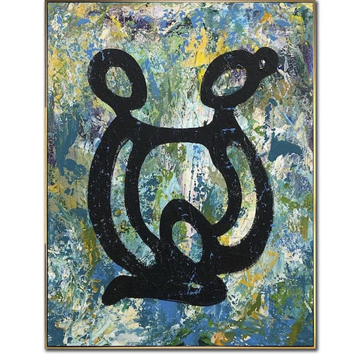 Abstract Painting Modern Art Human Shape on Colorful Canvas Contemporary Wall Decor for Home or Office Living Room Decor Colorful Wall Art