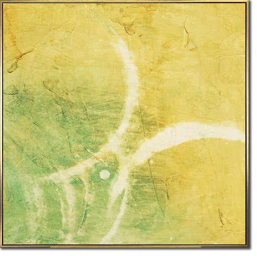 Gult maleri Abstrakt farverigt lærred tekstureret vægkunst moderne maleri kontor vægdekoration stueindretning håndlavet gave original kunst