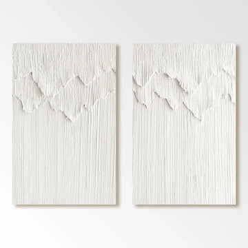 Minimalistisk maleri "Sneklædt ro"
