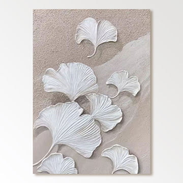 Plaster Painting "Gentle Ginkgo"