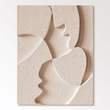 Gipsmaleri "Visages Abstraits"