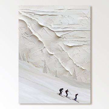 Plaster Painting "Winter's Embrace"