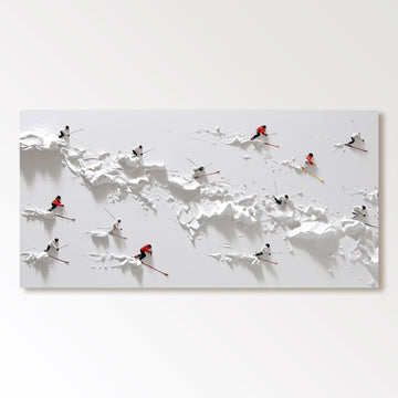 Tekstureret maleri "Danse des Flocons"