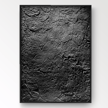 Wabi Sabi Painting "Zwarte Steen“