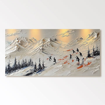 White Plaster Painting ��Cr��puscule des Sommets"