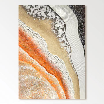 Textured Abstract Wall Art Original Hand Painted Canvas | Earth Tone Geode Inspired Painting | 3D Organic Landscape Art for Modern Decor