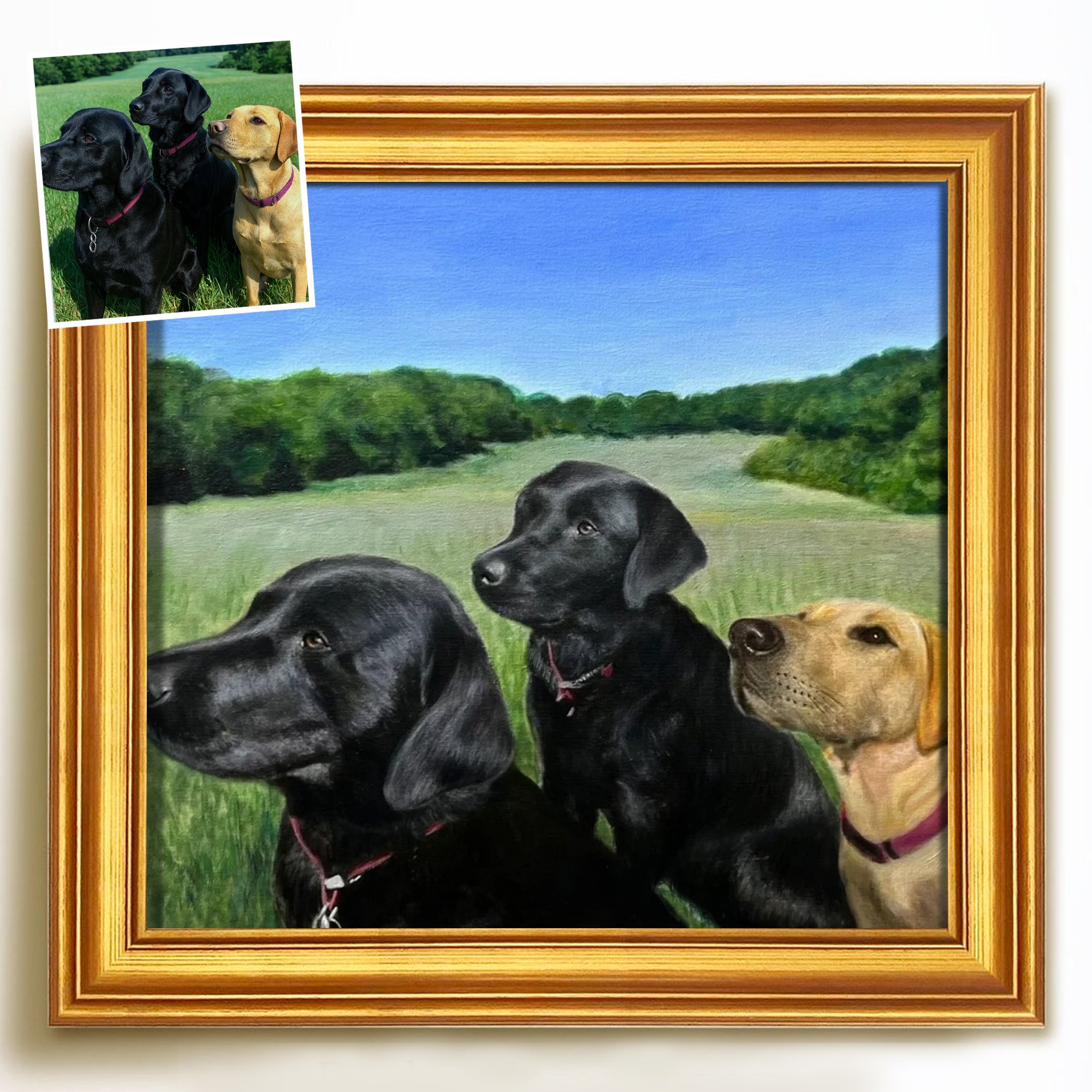 Custom Oil Painting Portraits from Your Photos - Family & Pets