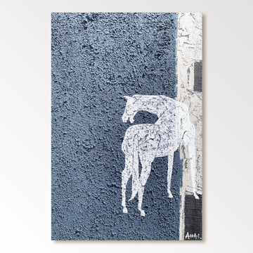 Abstraktes Gemälde „Kůň v Izolaci“