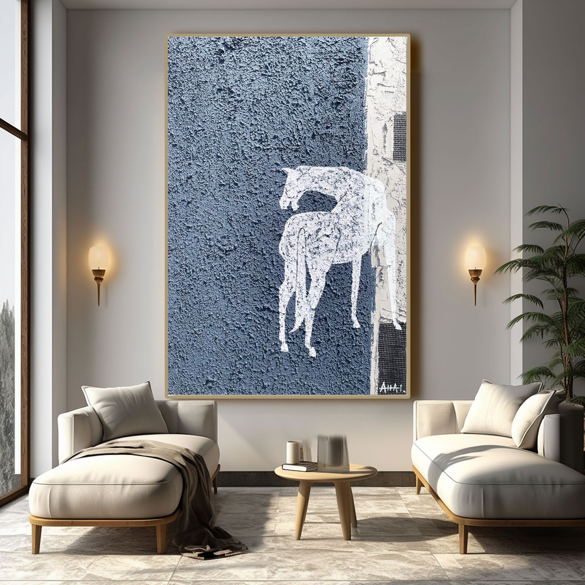 Abstraktes Gemälde „Kůň v Izolaci“