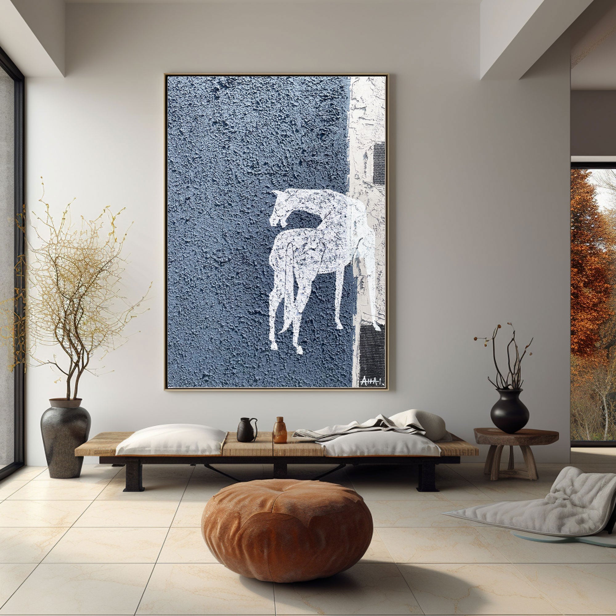 Abstraktes Gemälde „Kůň v Izolaci“