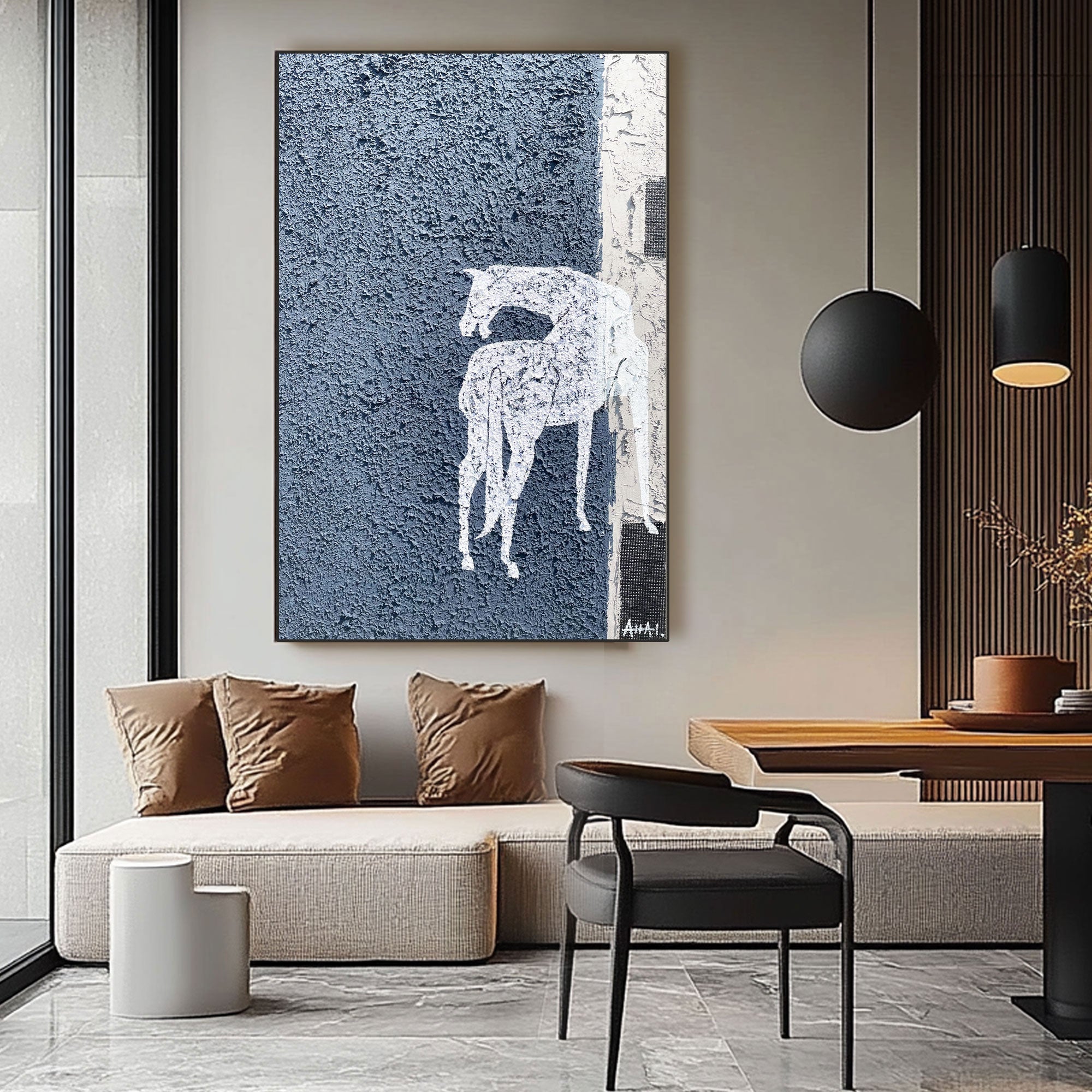 Abstraktes Gemälde „Kůň v Izolaci“