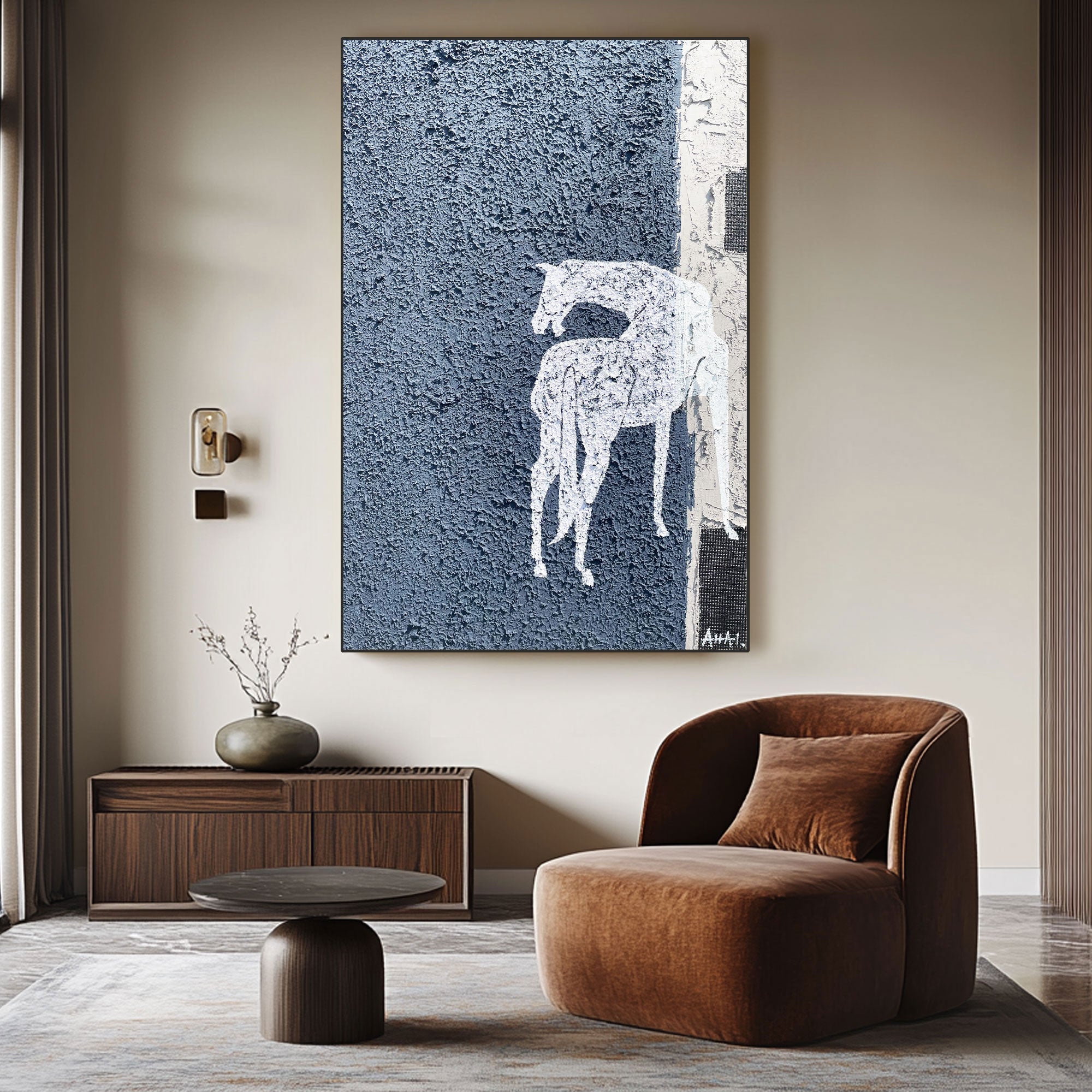 Abstraktes Gemälde „Kůň v Izolaci“