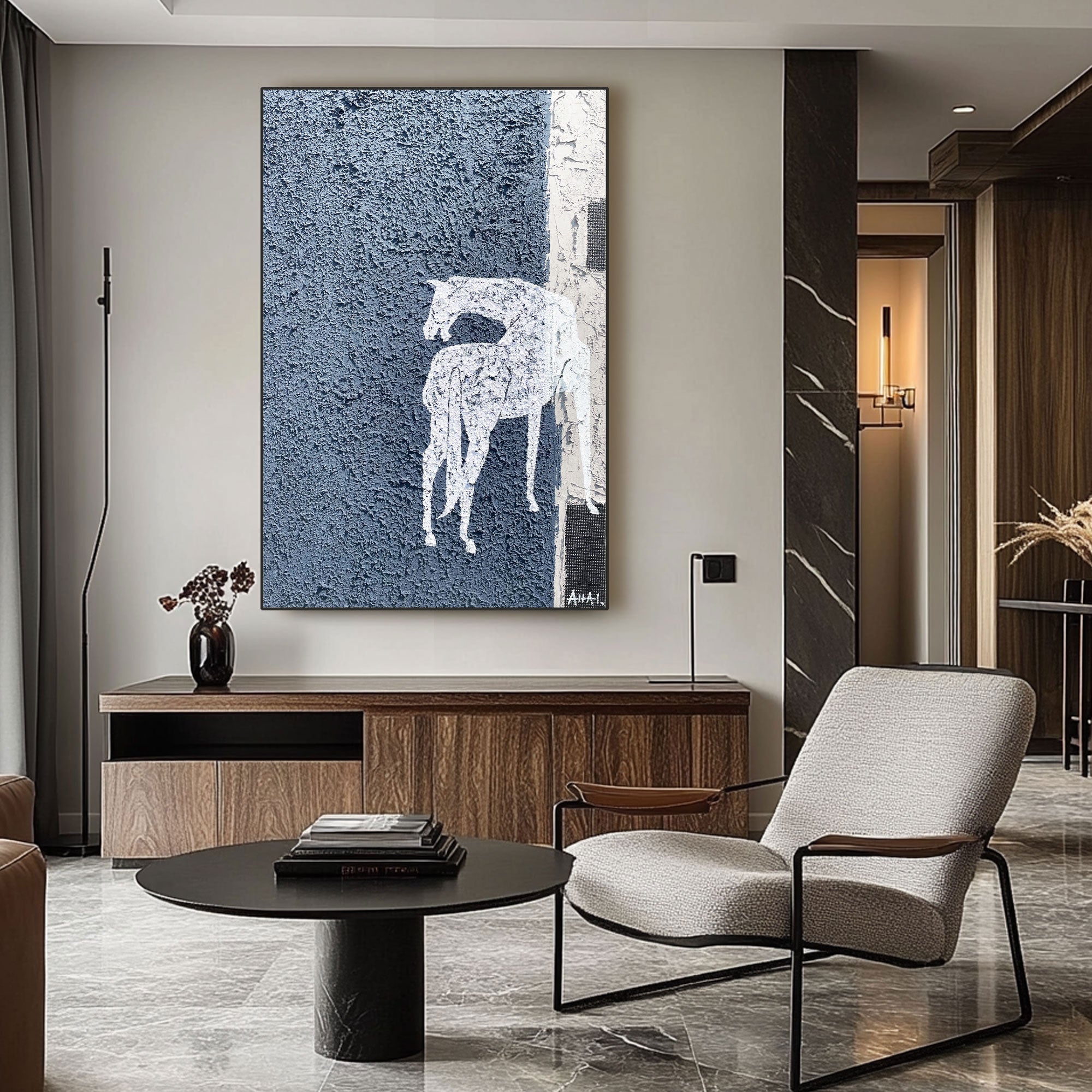 Abstraktes Gemälde „Kůň v Izolaci“