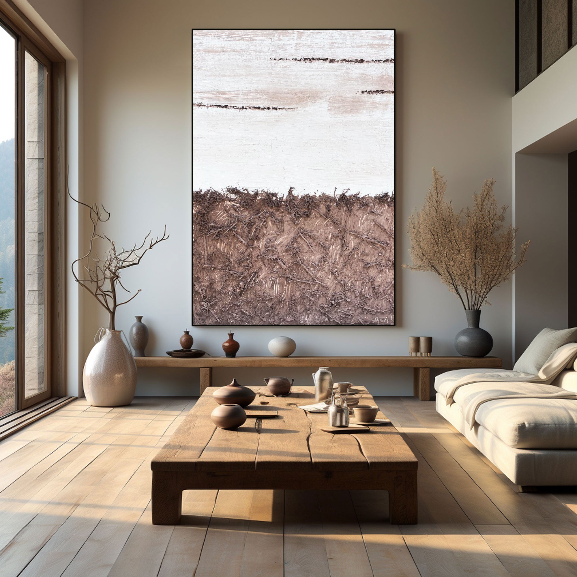 Abstract Painting "Granica Ziemi i Obłoków”