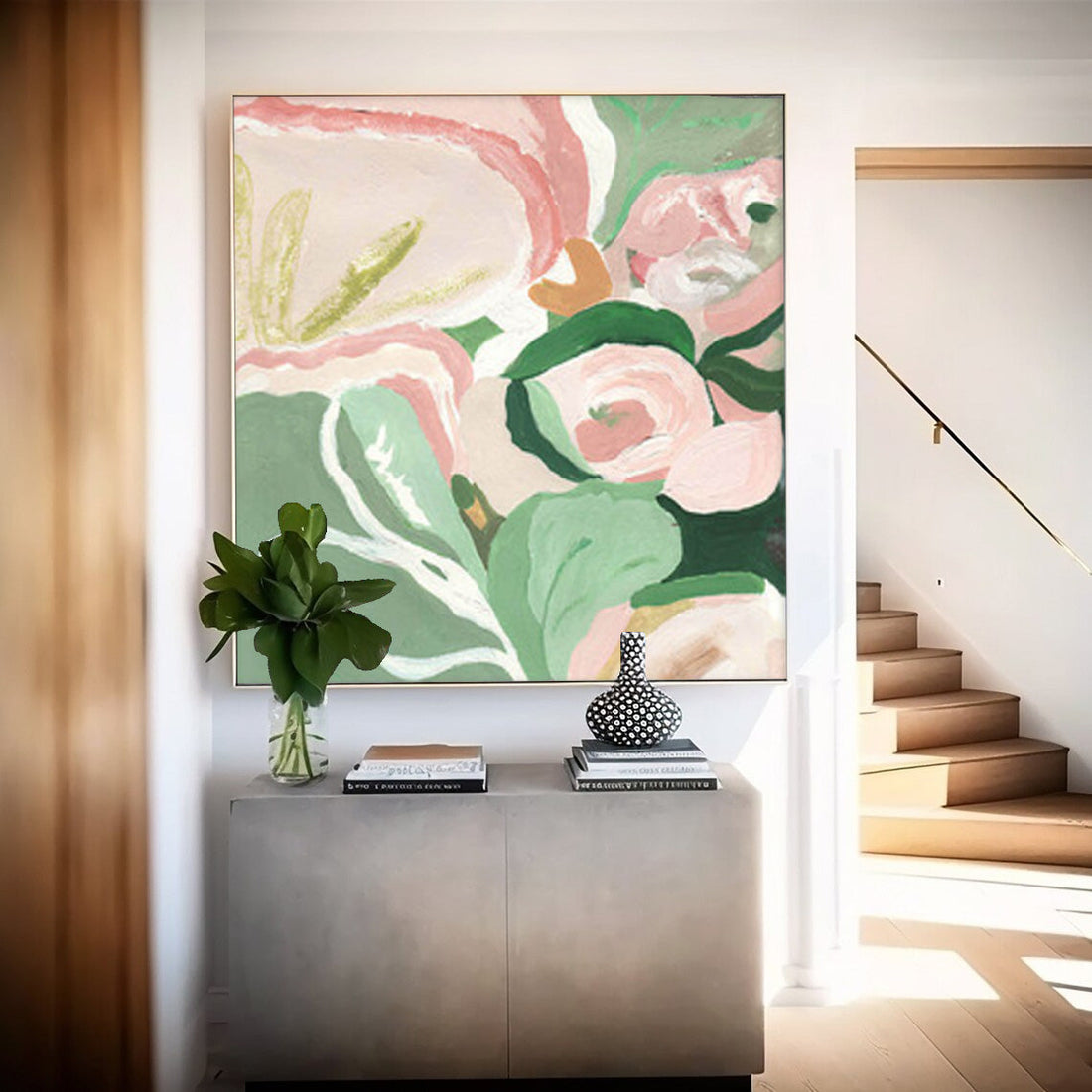 Blomsterlærredskunst #FL025