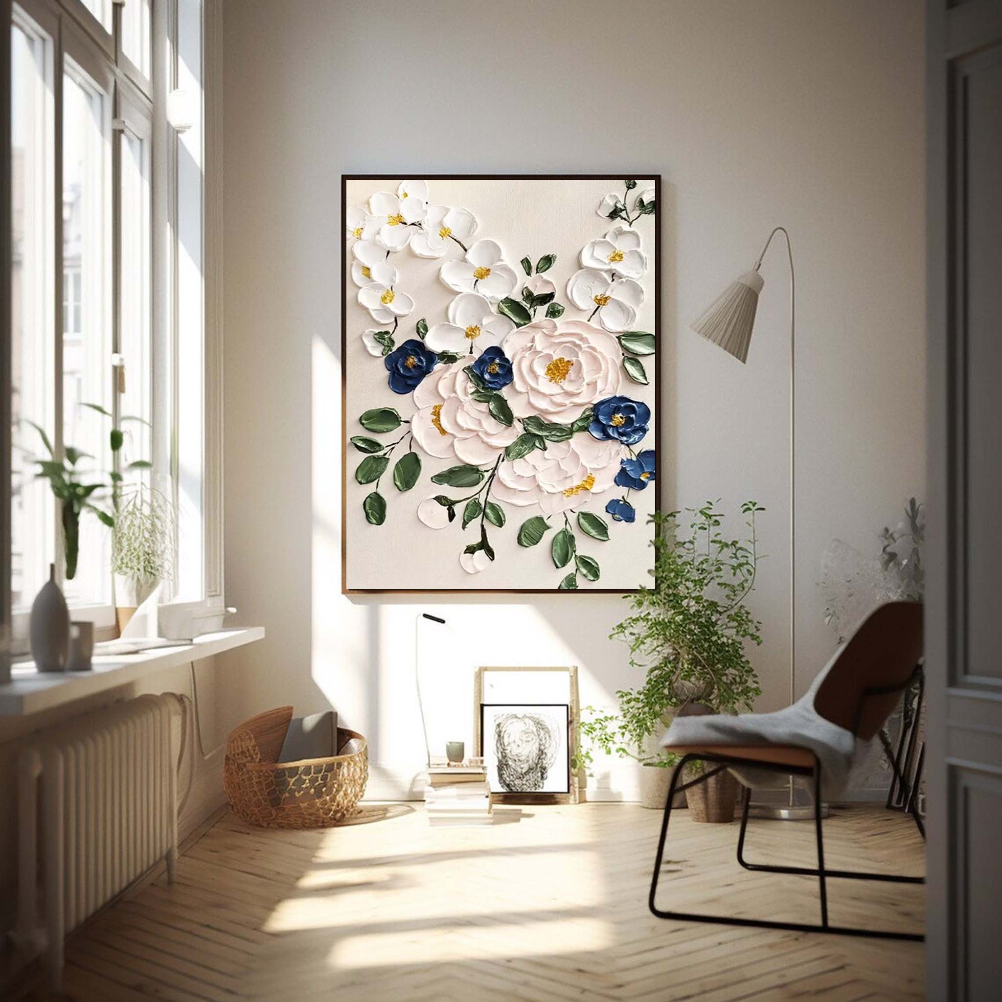 Blomsterlærredskunst #FL007