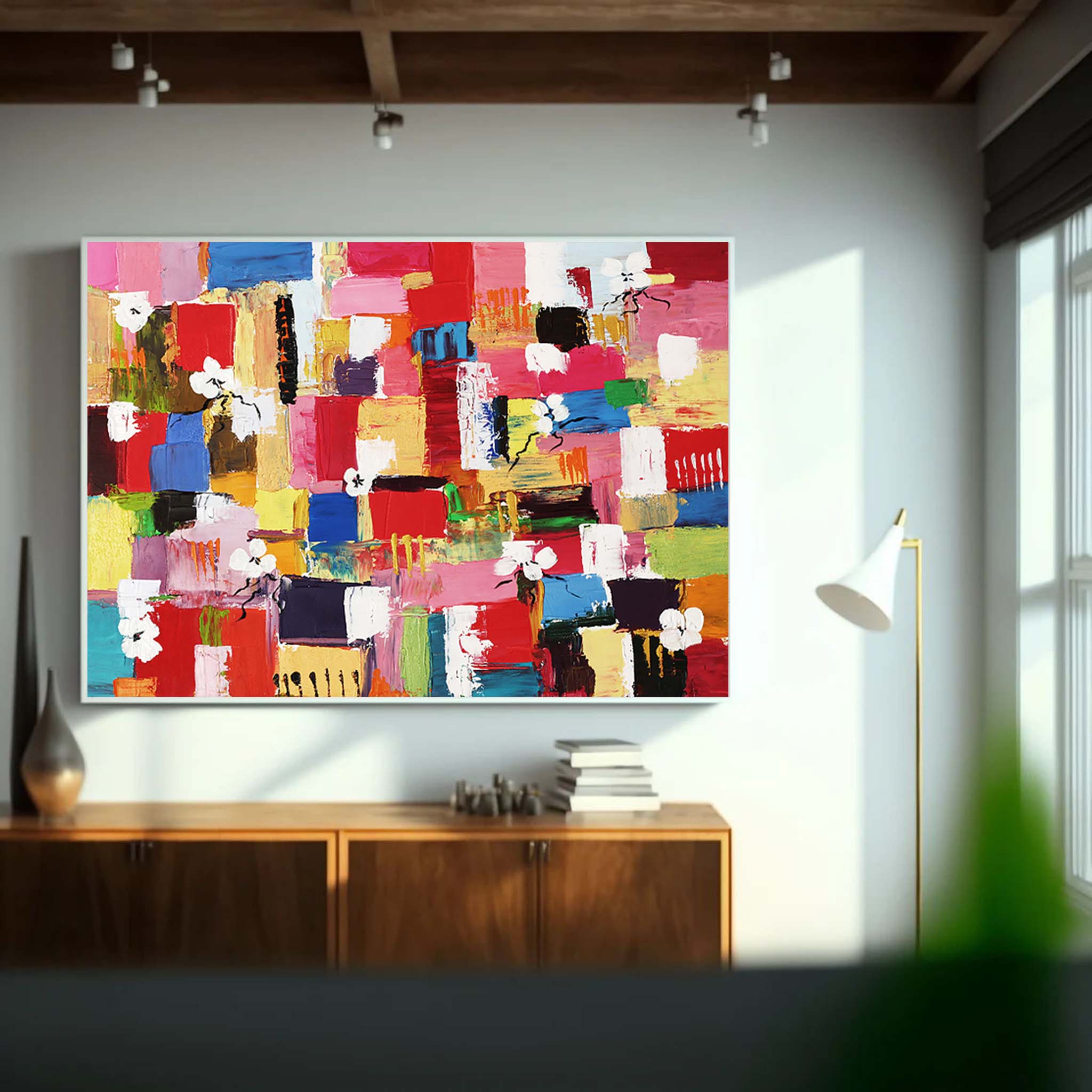 Abstract Canvas Art AB255 - Modern Wall Decor for Contemporary Spaces