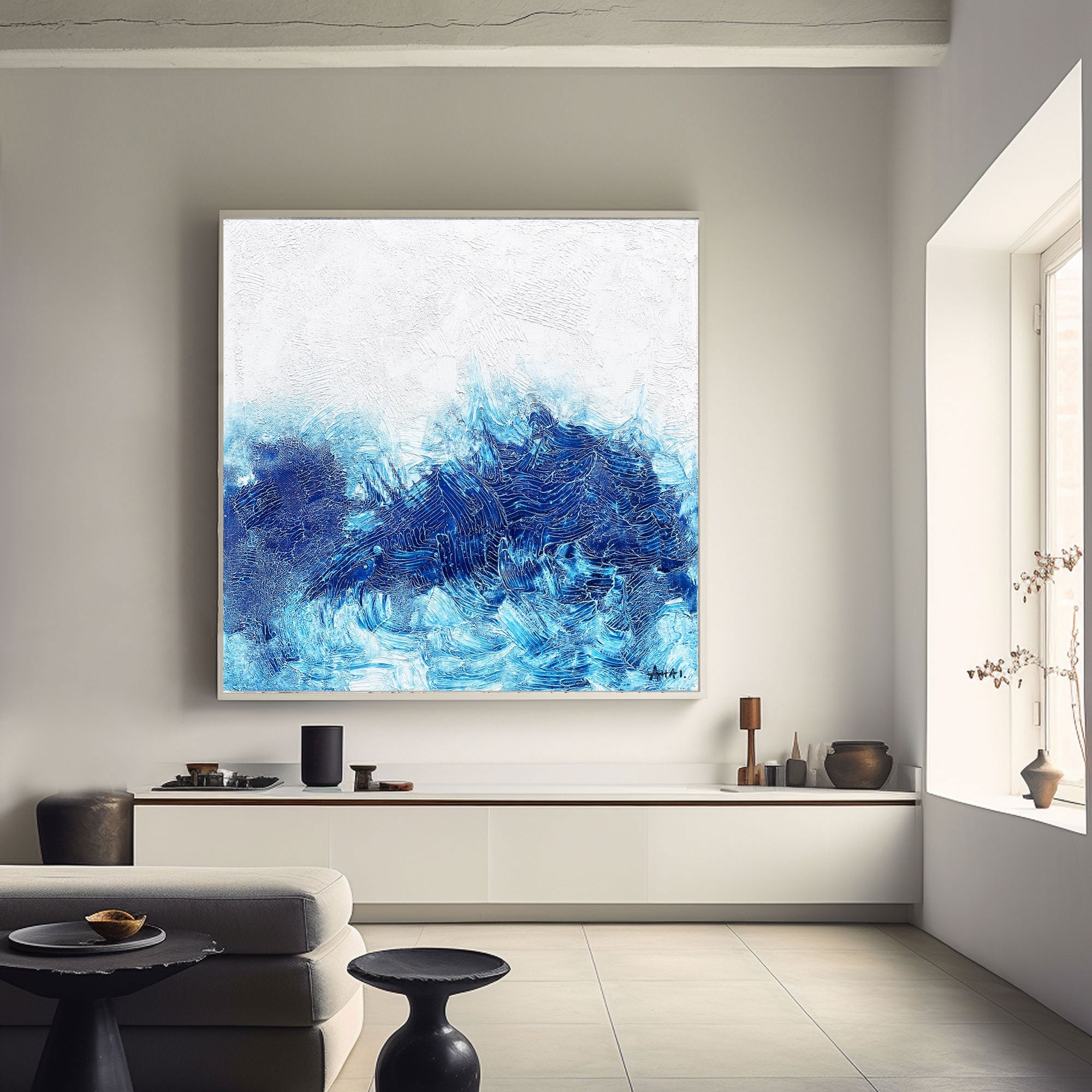 Abstract Painting "Mořské Vlnění”
