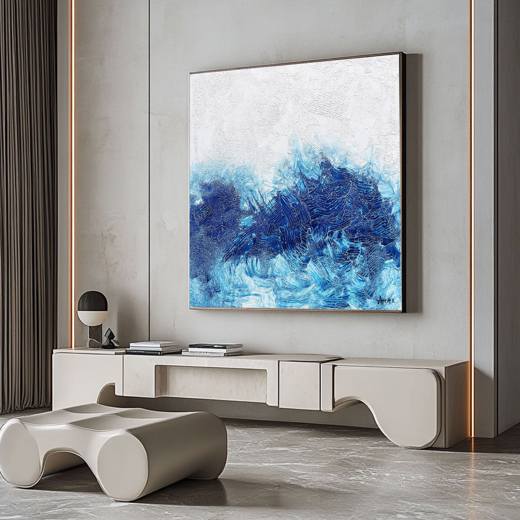 Abstract Painting "Mořské Vlnění”