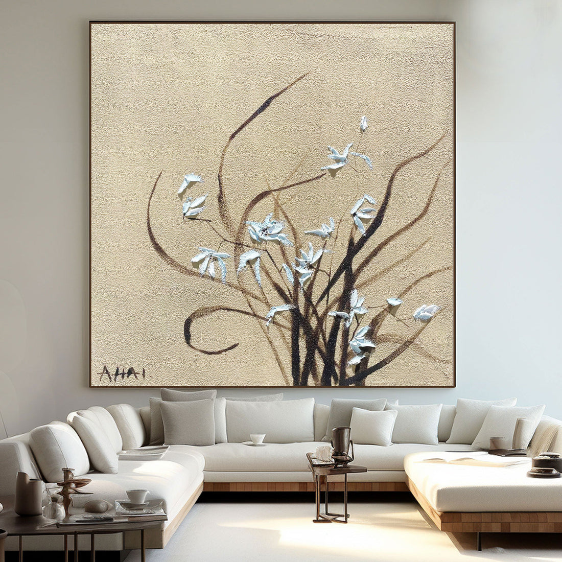 Abstrakt maleri "Växtens Elegans"