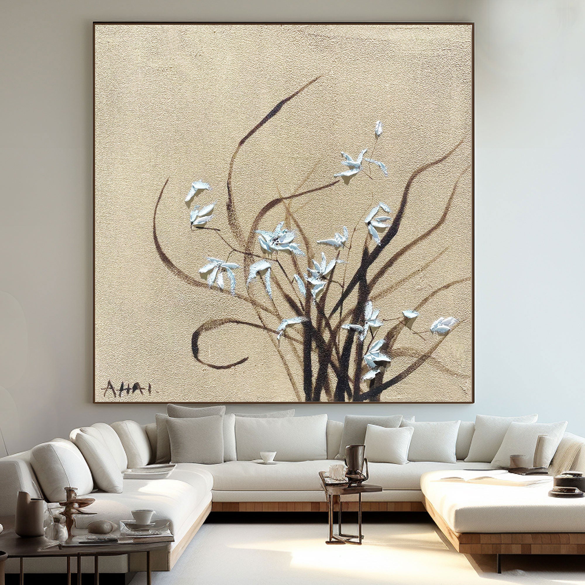 Abstrakt maleri "Växtens Elegans"