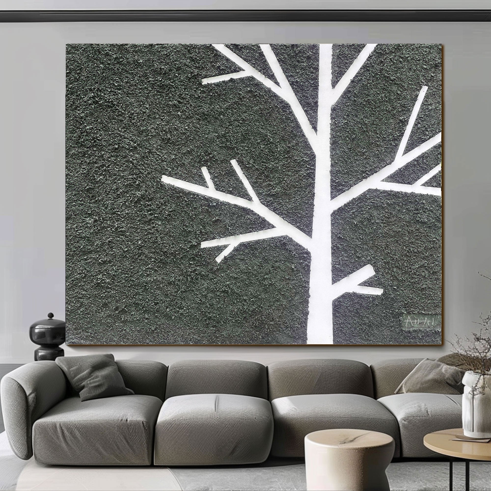 Abstraktes Gemälde „Árbol Silente“