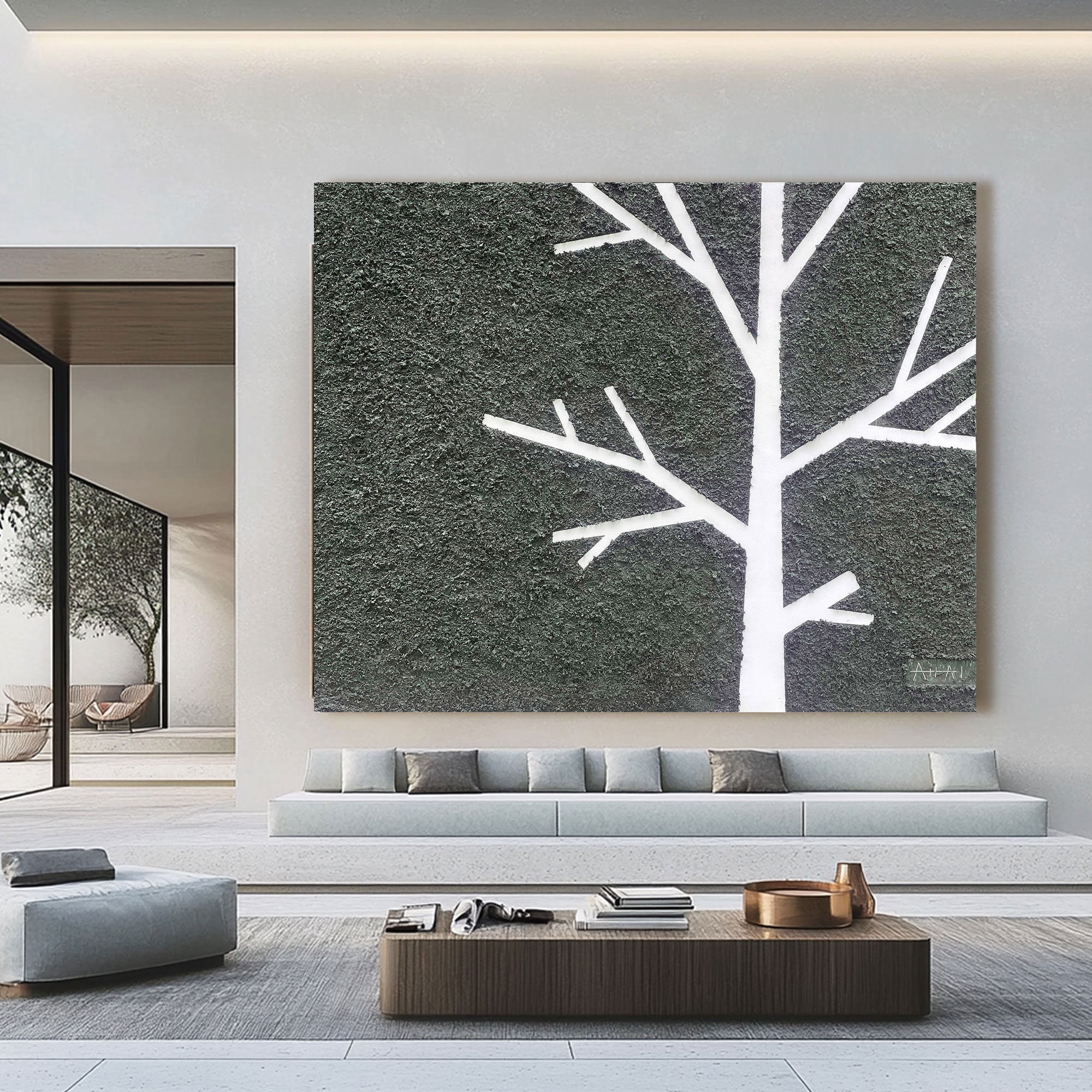 Abstraktes Gemälde „Árbol Silente“